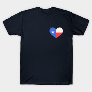 Texas State Flag Heart T-Shirt